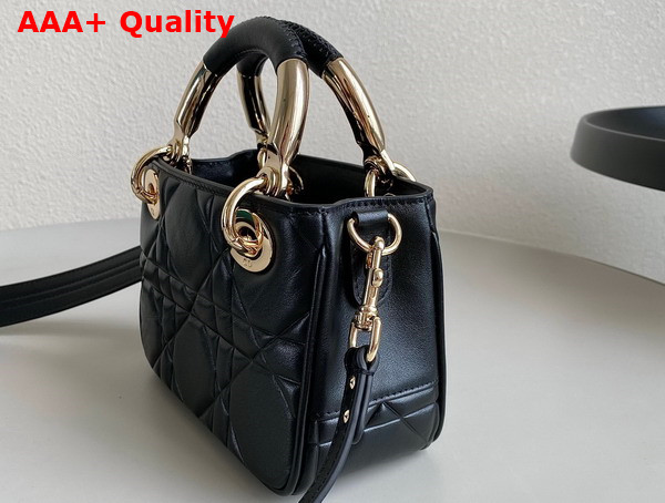 Dior Mini Lady 95 22 Bag Black Cannage Calfskin Replica