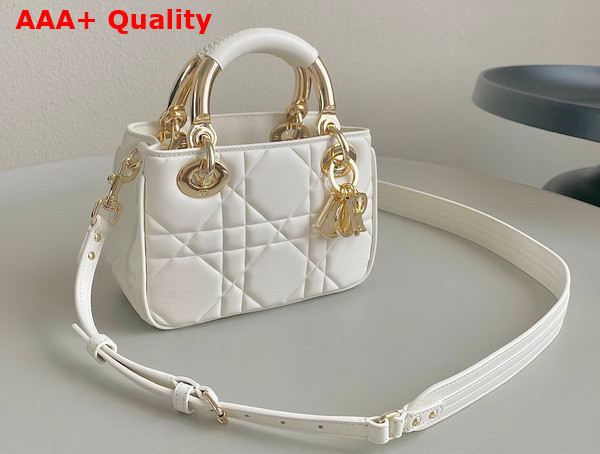 Dior Mini Lady 95 22 Bag Latte Cannage Calfskin Replica