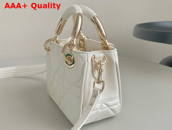 Dior Mini Lady 95 22 Bag Latte Cannage Calfskin Replica