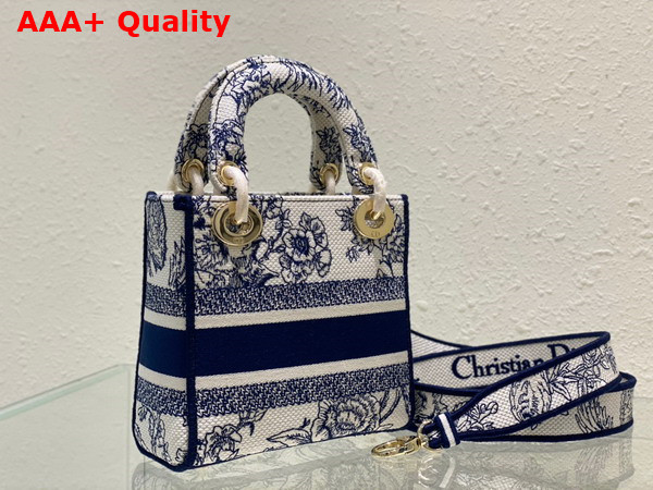 Dior Mini Lady D Lite Bag Blue Dior Jardin Botanique Embroidery Replica