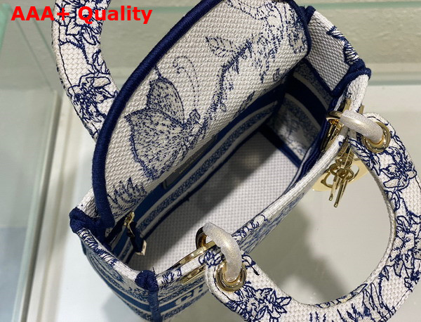 Dior Mini Lady D Lite Bag Blue Dior Jardin Botanique Embroidery Replica