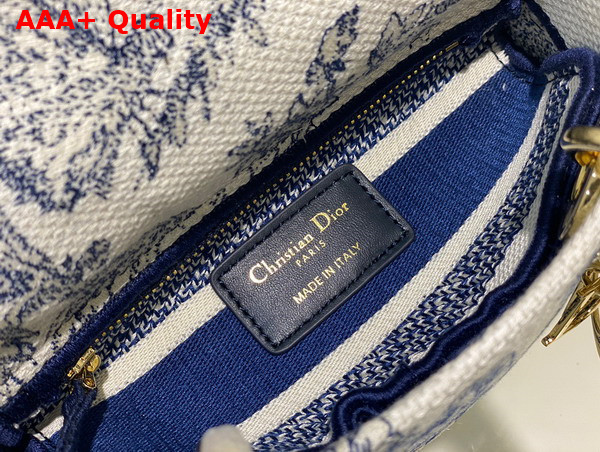 Dior Mini Lady D Lite Bag Blue Dior Jardin Botanique Embroidery Replica