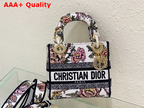 Dior Mini Lady D Lite Bag Multicolor Dior Jardin Botanique Embroidery Replica