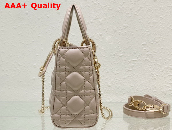 Dior Mini Lady Dior Bag Beige Cannage Lambskin Replica