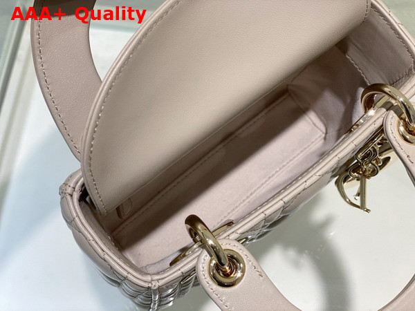 Dior Mini Lady Dior Bag Beige Cannage Lambskin Replica