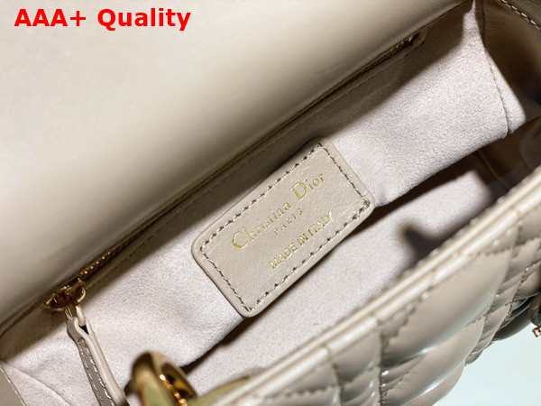 Dior Mini Lady Dior Bag Beige Cannage Lambskin Replica