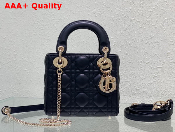 Dior Mini Lady Dior Bag Black Cannage Lambskin Replica