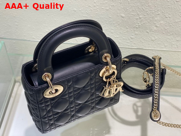 Dior Mini Lady Dior Bag Black Cannage Lambskin Replica