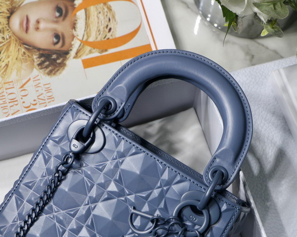 Dior Mini Lady Dior Bag Denim Cannage Calfskin with Diamond Motif Replica