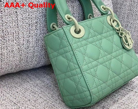 Dior Mini Lady Dior Bag Green Ultramatte Cannage Calfskin Replica