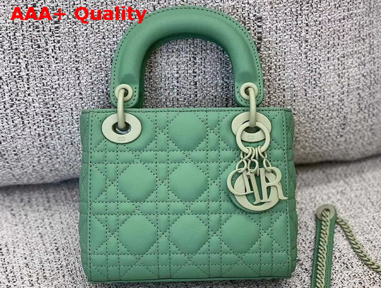 Dior Mini Lady Dior Bag Green Ultramatte Cannage Calfskin Replica