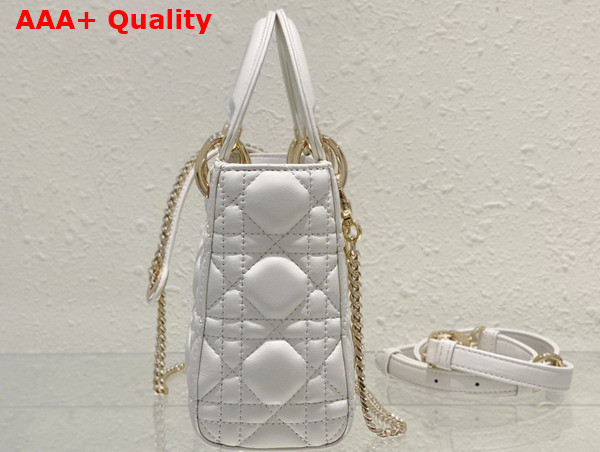 Dior Mini Lady Dior Bag Latte Cannage Lambskin Replica