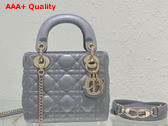 Dior Mini Lady Dior Bag Pearl Grey Cannage Lambskin Replica