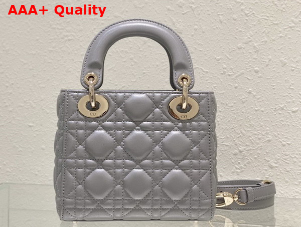 Dior Mini Lady Dior Bag Pearl Grey Cannage Lambskin Replica