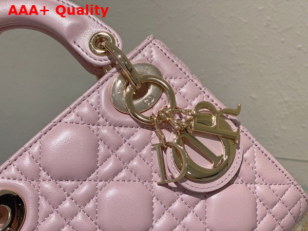 Dior Mini Lady Dior Bag Pearl Pink Cannage Lambskin Replica