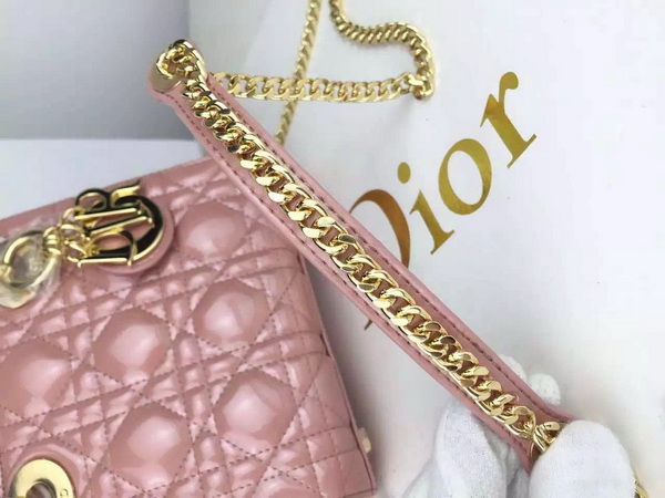 Dior Mini Lady Dior Bag Pearl Pink Gold Hardware for Sale