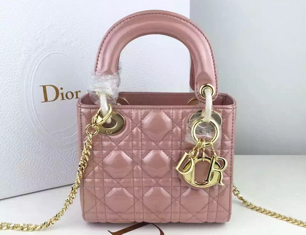 Dior Mini Lady Dior Bag Pearl Pink Gold Hardware for Sale