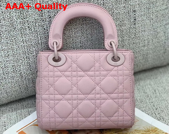 Dior Mini Lady Dior Bag Pink Ultramatte Cannage Calfskin Replica