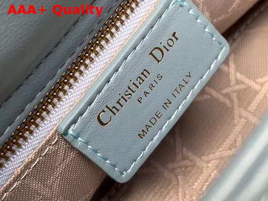 Dior Mini Lady Dior Bag in Sky Blue Lambskin with Gold Hardware Replica