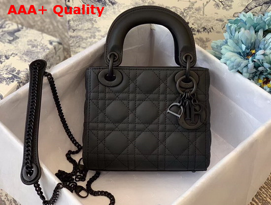 Dior Mini Lady Dior Ultra Matte Bag in Black Replica