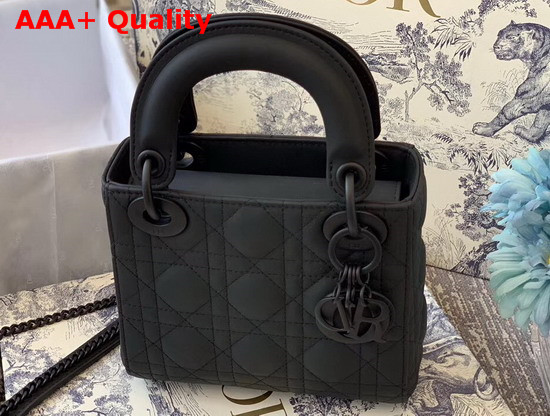 Dior Mini Lady Dior Ultra Matte Bag in Black Replica