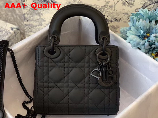 Dior Mini Lady Dior Ultra Matte Bag in Black Replica