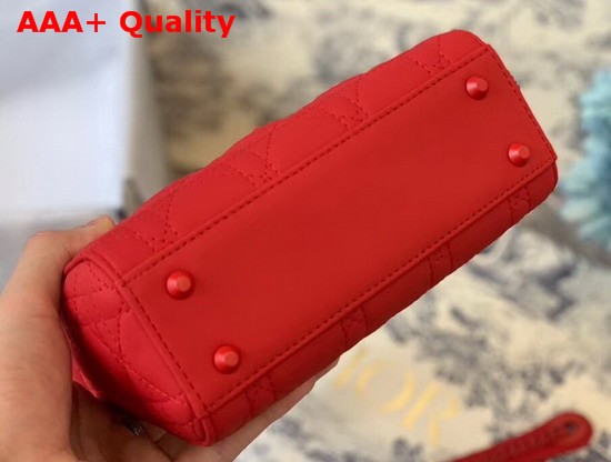 Dior Mini Lady Dior Ultra Matte Bag in Red Replica