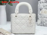 Dior Mini Lady Dior Ultra Matte Bag in White Replica