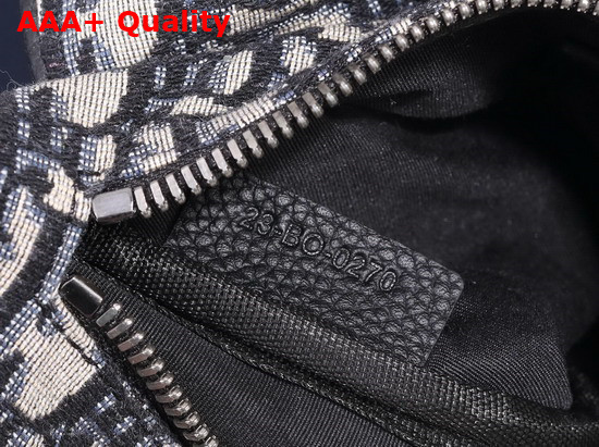 Dior Mini Saddle Bag Beige and Black Dior Oblique Jacquard 1ADPO191YKY Replica