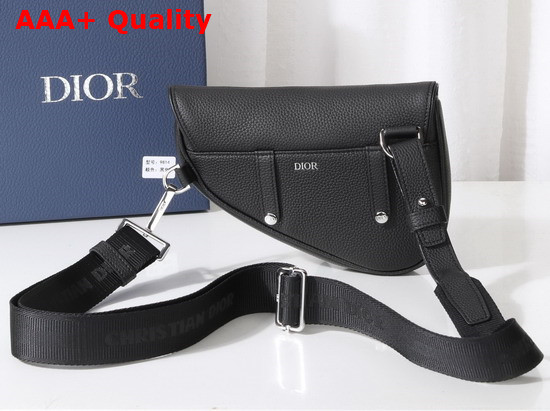 Dior Mini Saddle Bag Black Grained Calfskin 1ADPO191YMJ Replica