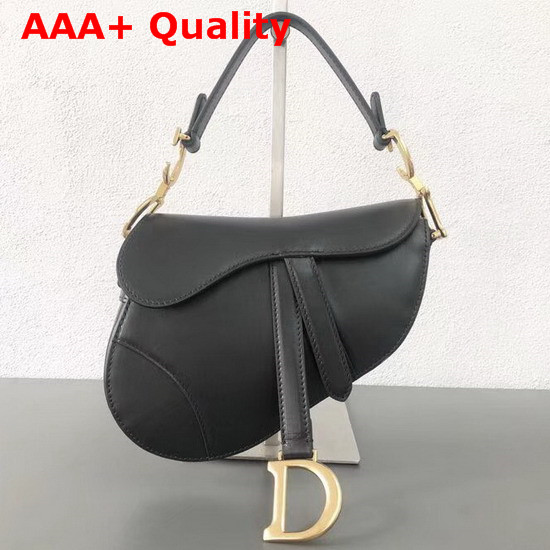 Dior Mini Saddle Bag in Black Calfskin Replica