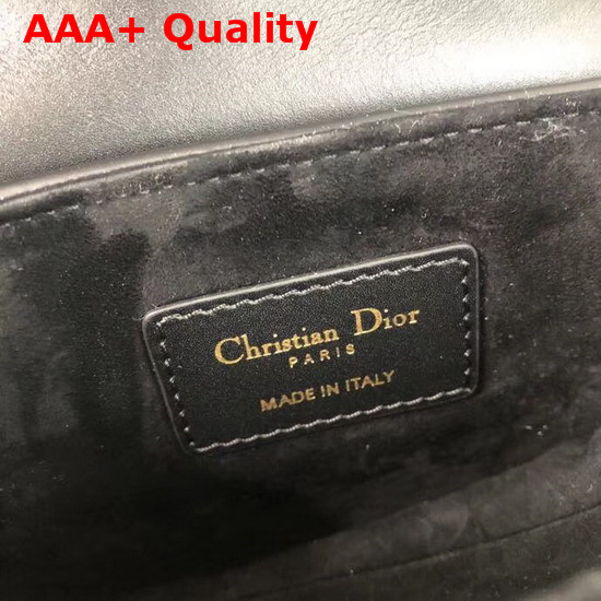 Dior Mini Saddle Bag in Black Calfskin Replica