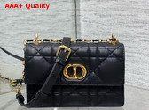 Dior Miss Caro Mini Bag in Black Macrocannage Lambskin Replica