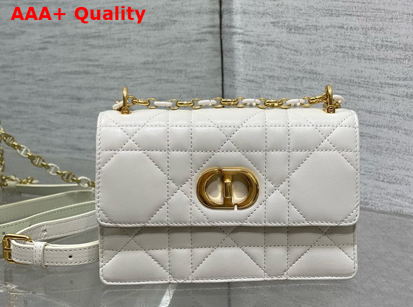 Dior Miss Caro Mini Bag in Latte Macrocannage Lambskin Replica