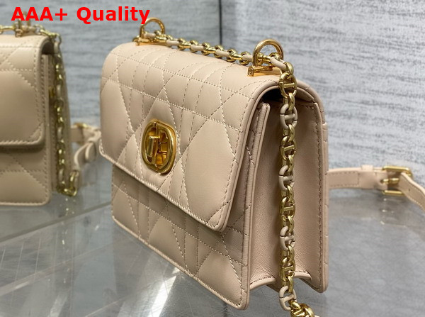 Dior Miss Caro Mini Bag in Powder Beige Macrocannage Lambskin Replica