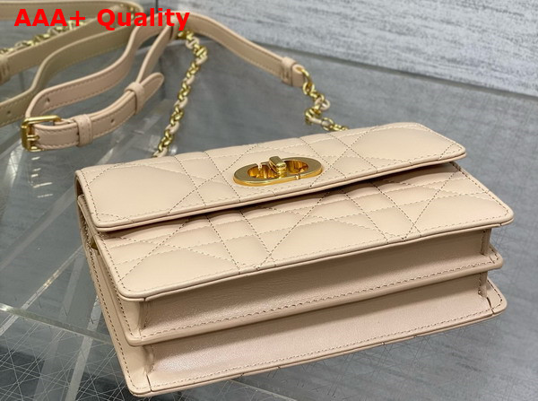 Dior Miss Caro Mini Bag in Powder Beige Macrocannage Lambskin Replica