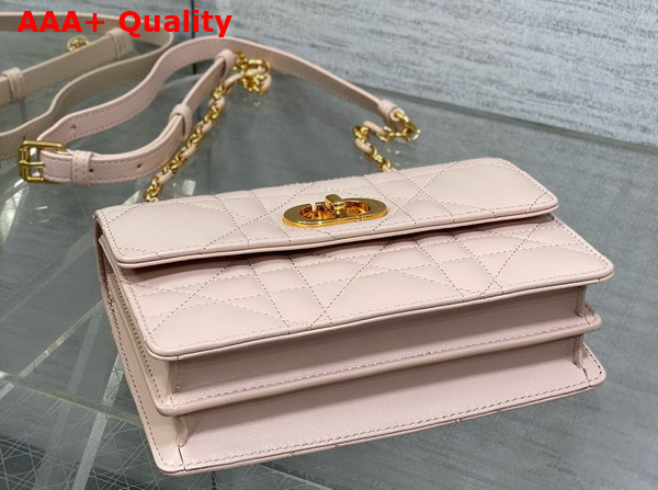 Dior Miss Caro Mini Bag in Powder Pink Macrocannage Lambskin Replica