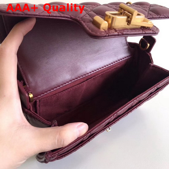 Dior Miss Dior Bag in Burgundy Lambskin Replica