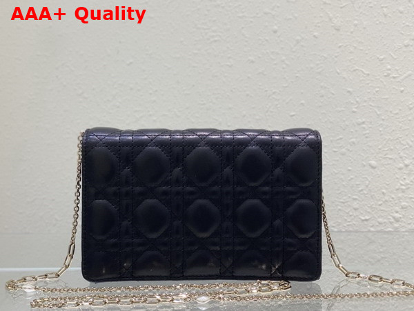 Dior Miss Dior Chain Pouch Black Cannage Lambskin Replica