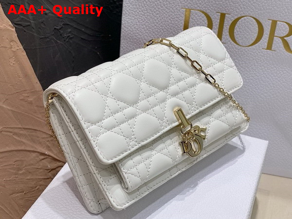 Dior Miss Dior Chain Pouch Latte Cannage Lambskin Replica