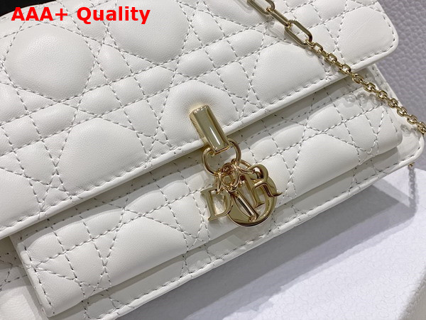 Dior Miss Dior Chain Pouch Latte Cannage Lambskin Replica