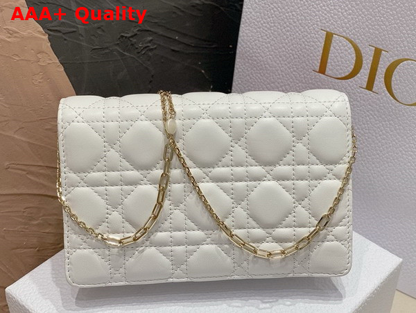 Dior Miss Dior Chain Pouch Latte Cannage Lambskin Replica