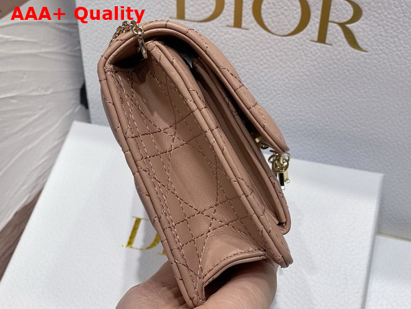 Dior Miss Dior Chain Pouch in Nude Cannage Lambskin Replica