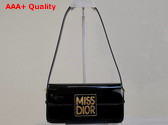 Dior Miss Dior Flap Bag Black Patent Calfskin Replica