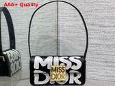 Dior Miss Dior Flap Bag Black and White Miss Dior Graffiti Printed Calfskin Replica