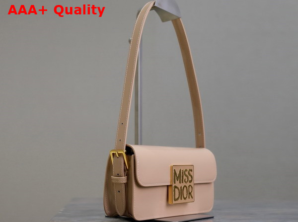 Dior Miss Dior Flap Bag Rope Beige Patent Calfskin Replica