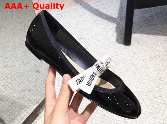 Dior Miss J Adior Patent Leather Ballet Pump Replica