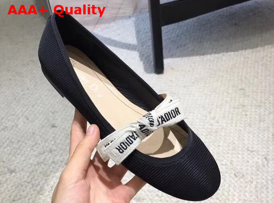 Dior Miss J Adior Technical Canvas Ballet Pump in Black Replica