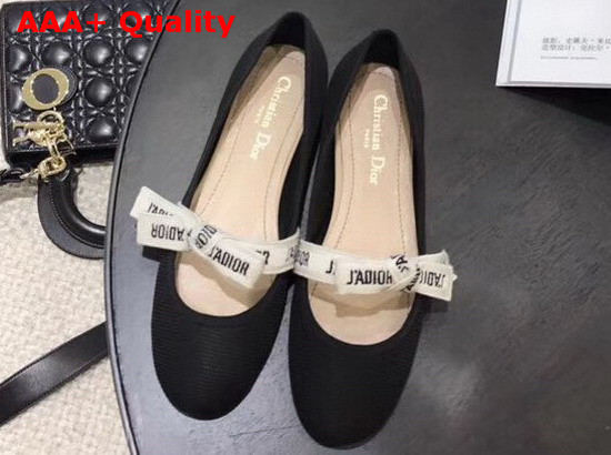 Dior Miss J Adior Technical Canvas Ballet Pump in Black Replica