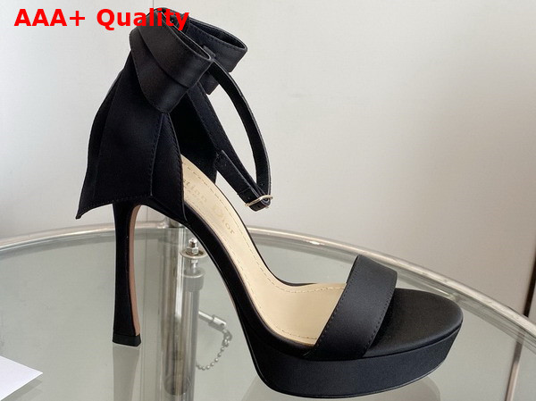 Dior Mlle Dior Heeled Sandal Black Satin Replica